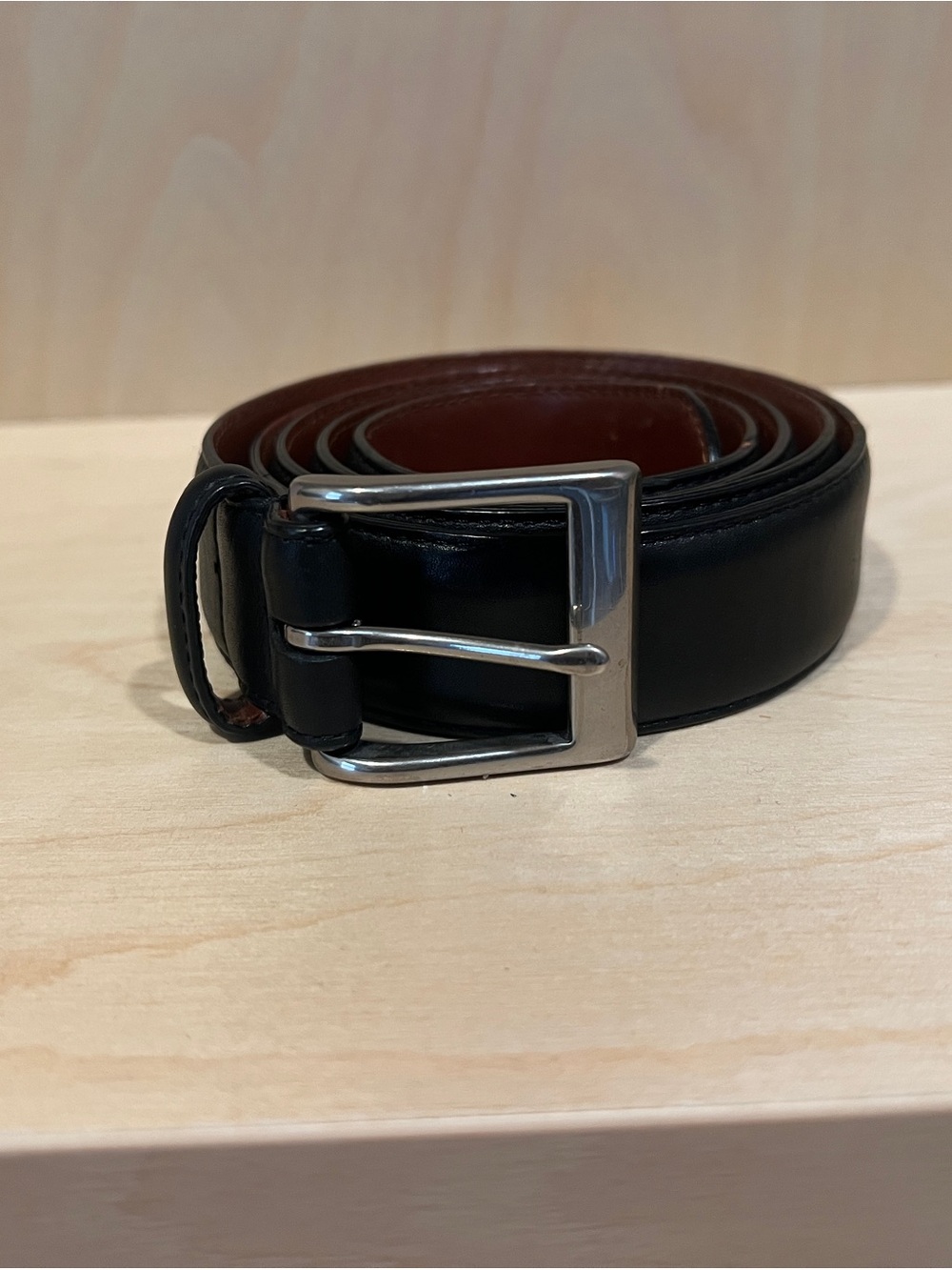 Coach Black Leather Reversible Belt — 38” 85cm